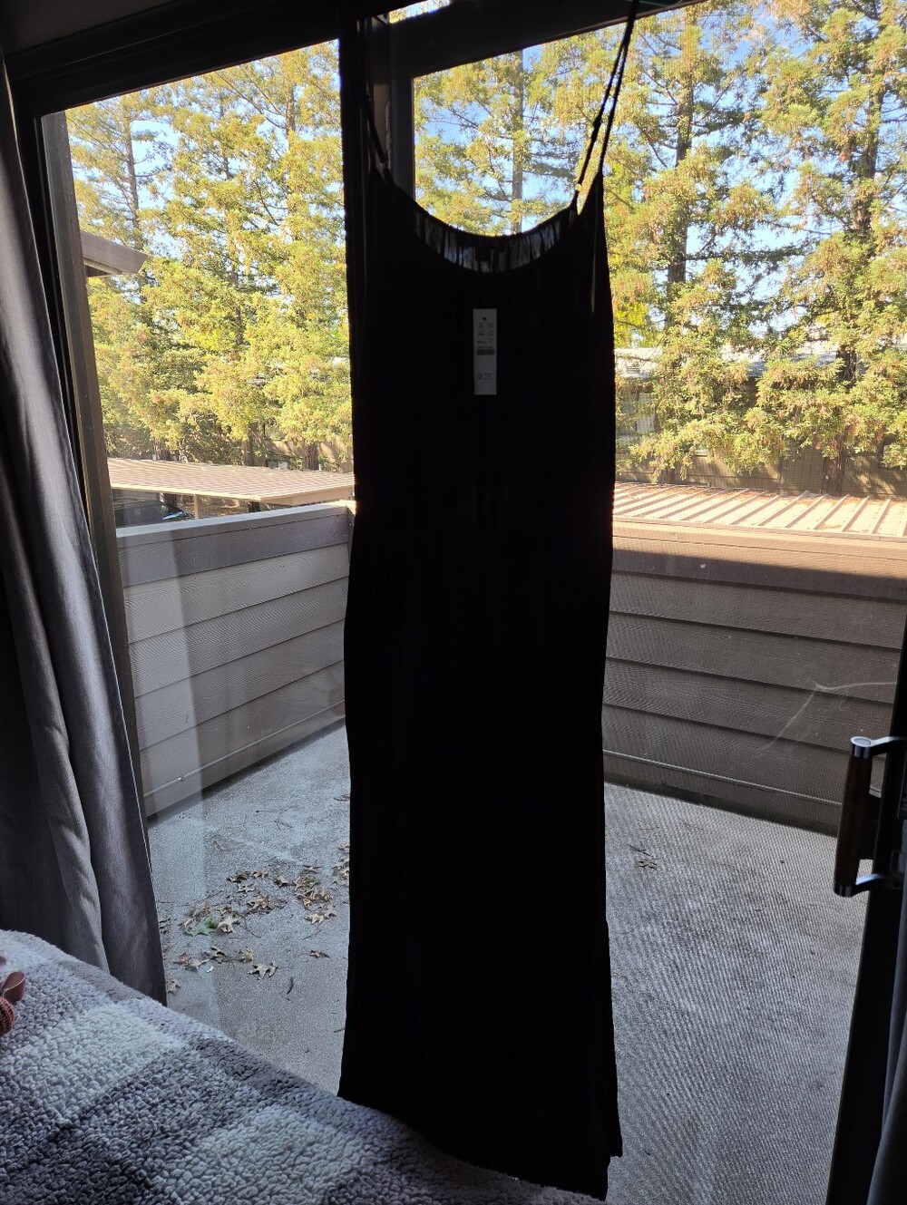 J.Crew Caspia Crepe de Chine Maxi Dress Black XL NWT